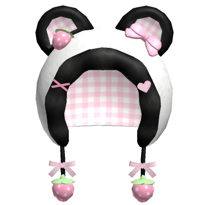 ♡ kawaii fluffy panda bear hood