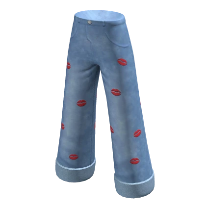 NARS Red Lips Wide Leg Jeans