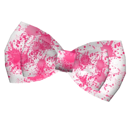 ♡ pink paint sprayed white bow hairclip