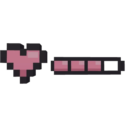 Pink 8-Bit HP Health Bar
