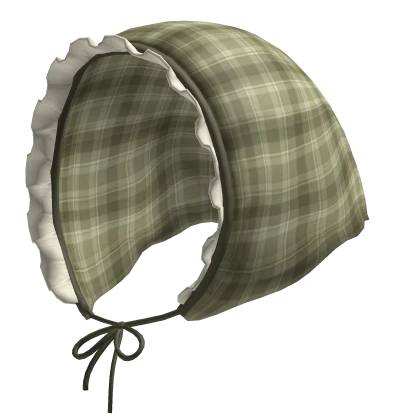 igari cottagecore green plaid ruffled bandana