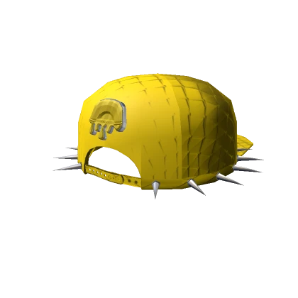 Yellow Backwards Spike Flatbrim Baseball Hat