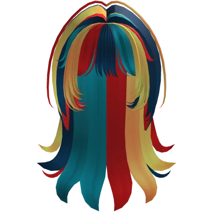 multicolor y2k showtime vee wolf cut