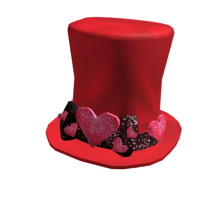 Glitz and Glitter Heart Top Hat