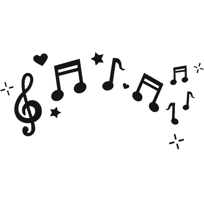 ୨୧ cute music notes