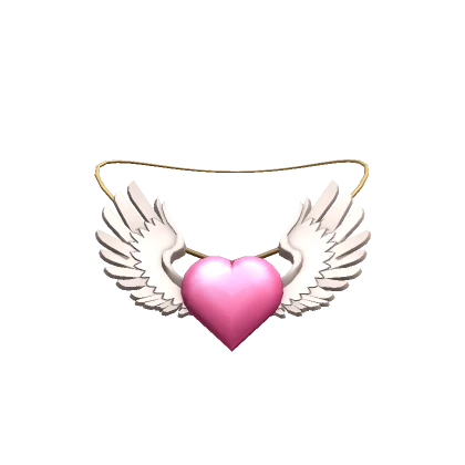 Pink Winged Heart Necklace (3.0) 