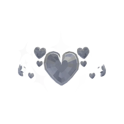 Silver Heart Gem Crown