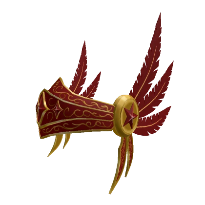 Red Royal Feathered Helm