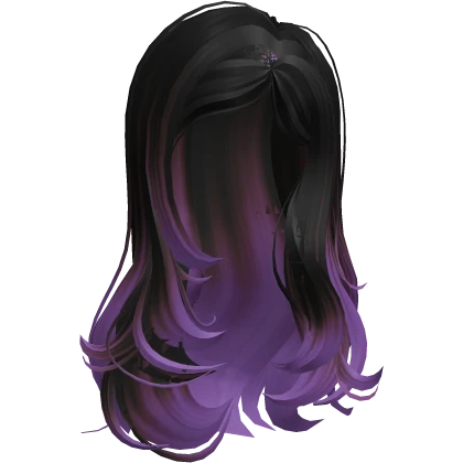 ♡ halloween side part in black to purple