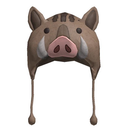 cute brown boar pig beanie