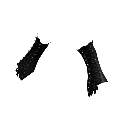 gothic laced up spiked arm wamer sleeves - black