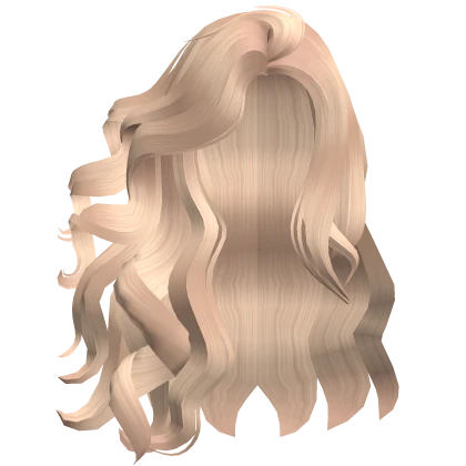 Blonde Voluminous Curly Hair in the Wind v2