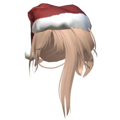 Manga Messy Low Half Done Bun Santa Hat Blonde