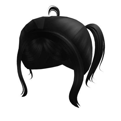 🖤 Soft Baby Pigtails – Aesthetic Black Hair 🎀