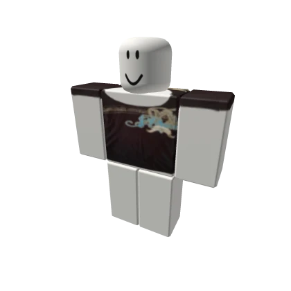 twee mori kei igary y2k brown and blue tee