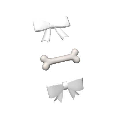 delicate bows with bone hair clips white