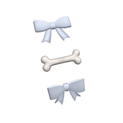 delicate bows with bone hair clips baby blue