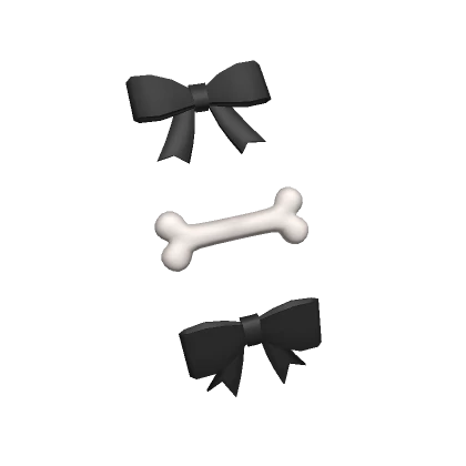 delicate bows with bone hair clips black