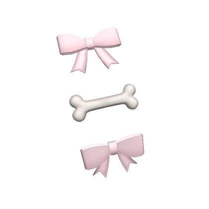 delicate bows with bone hair clips baby pink