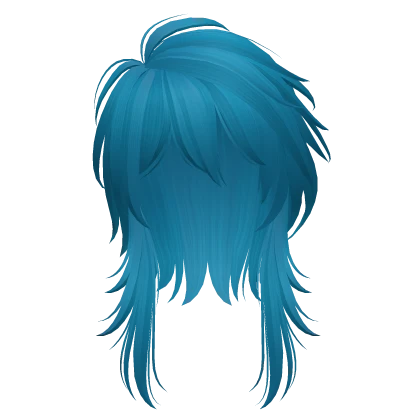 messy vkei anime hair (blue)
