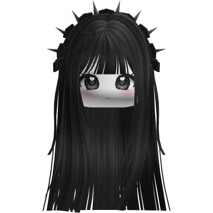 Goth Hair w/ Lace Headband (Black)