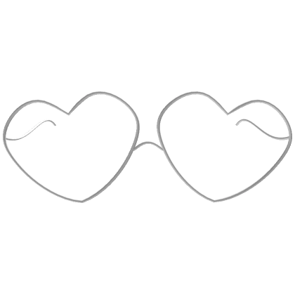 White Heart Glasses *FOR LOW FACES*