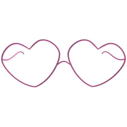 Pink Heart Glasses *FOR LOW FACES*