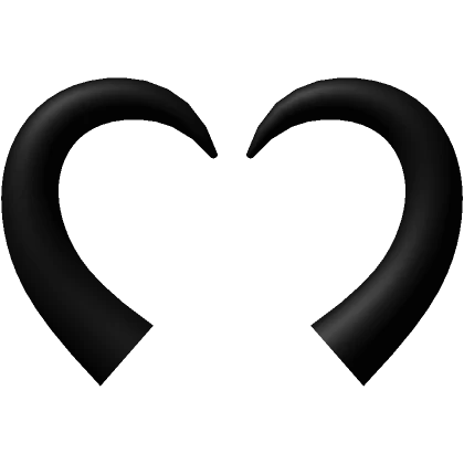 ♡ Black Heart Horns