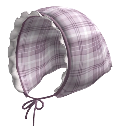 igari cottagecore purple plaid ruffled bandana