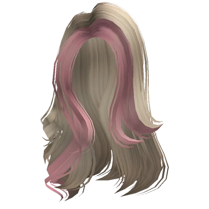 Paradise Side Swept Hairstyle in Blonde Pink