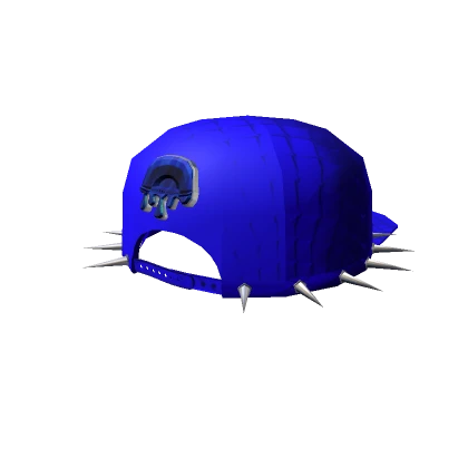 Blue Backwards Spike Flatbrim Baseball Hat