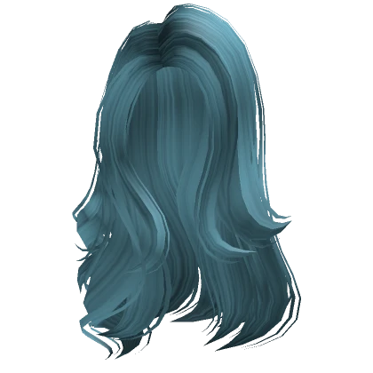 Paradise Side Swept Hairstyle in Blue