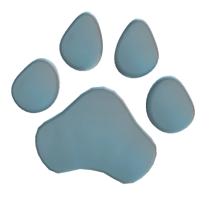 Pastel Blue Paw Hair Clip