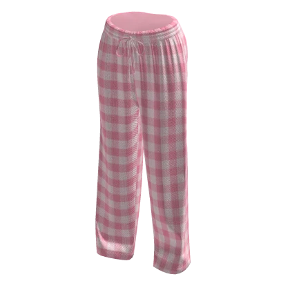 Pastel Pink Flannel Sweatpants