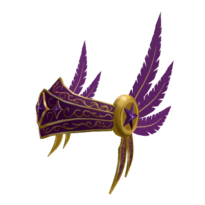 Purple Royal Feathered Helm