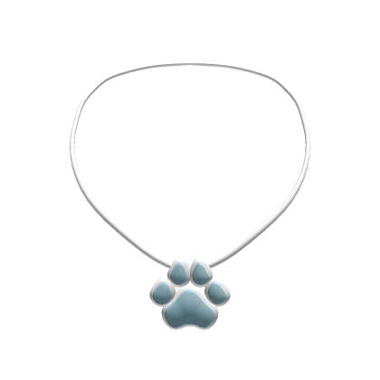 Pastel Blue & White Paw Necklace (3.0)