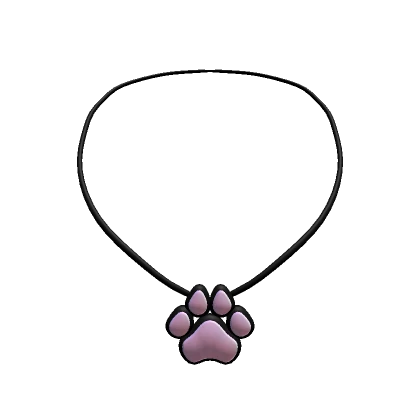 Pastel Pink & Black Paw Necklace (3.0)