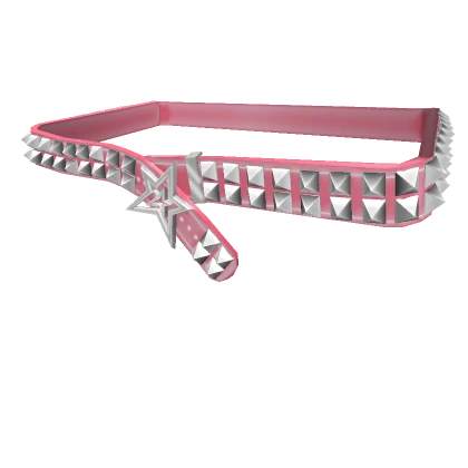 Pink Y2K Spiked Star Belt 3.0