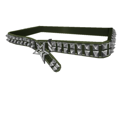 Green Y2K Spiked Star Belt 3.0