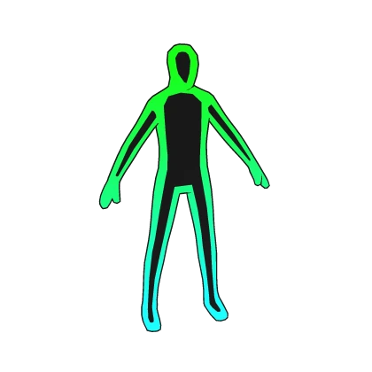 Green Gradient Double Outline Full Avatar (+ Head)