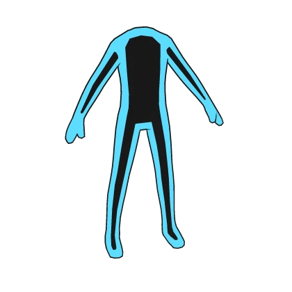 Cyan Blue Double Outline Avatar