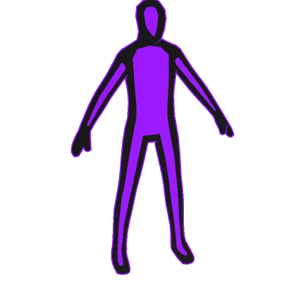 Black Purple Double Outline Full Avatar (+ Head)