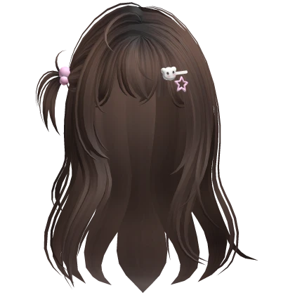 Kawaii Bunny Soft Hair + Hairclips (Dark Brown)