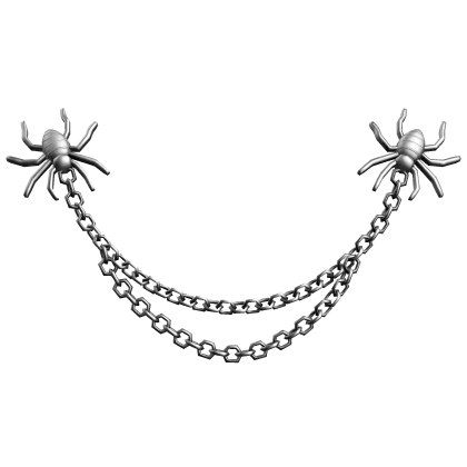 Spider Collar Pin with Chain 3.0 - Silver