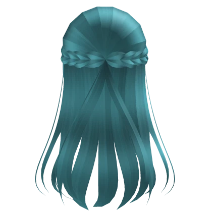  ♡ Long Flowy Braided Anime Hair in teal