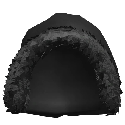 black fur hood