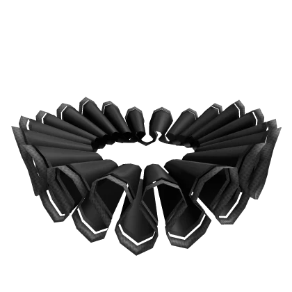 Black Modern Jester Neck Ruff