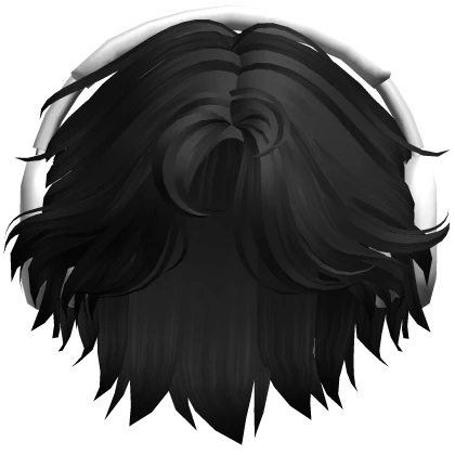 Middle Part Wolf Cut w/ Headphones(Black)