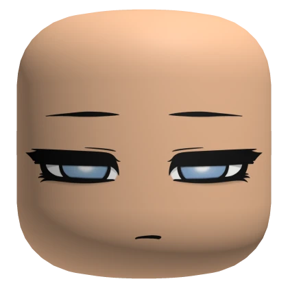 Emotionless Face With Blue Eyes - Light