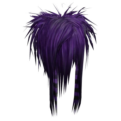 Spiky Teased Scene Hair (Purple/Black)